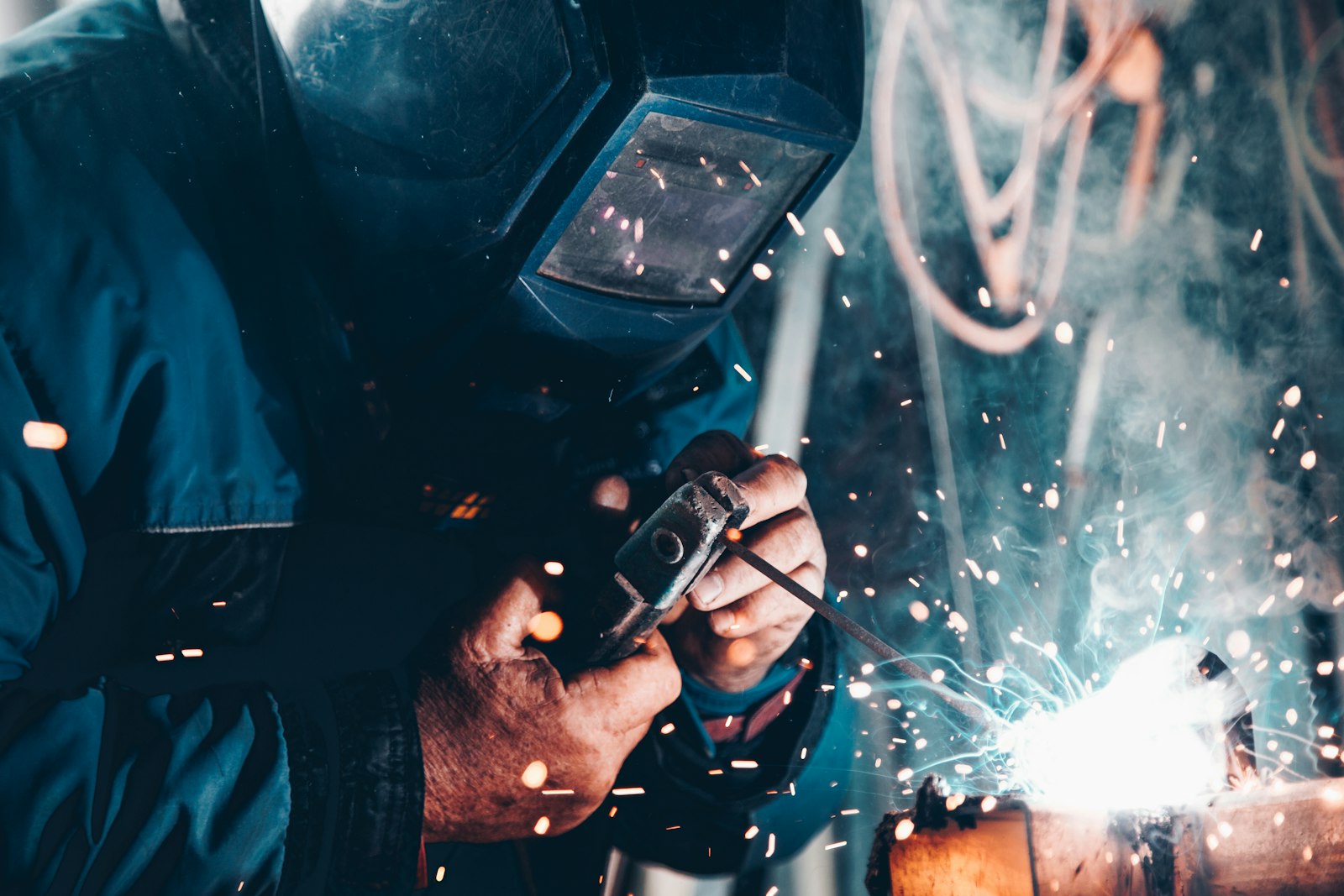 An engineer working on site